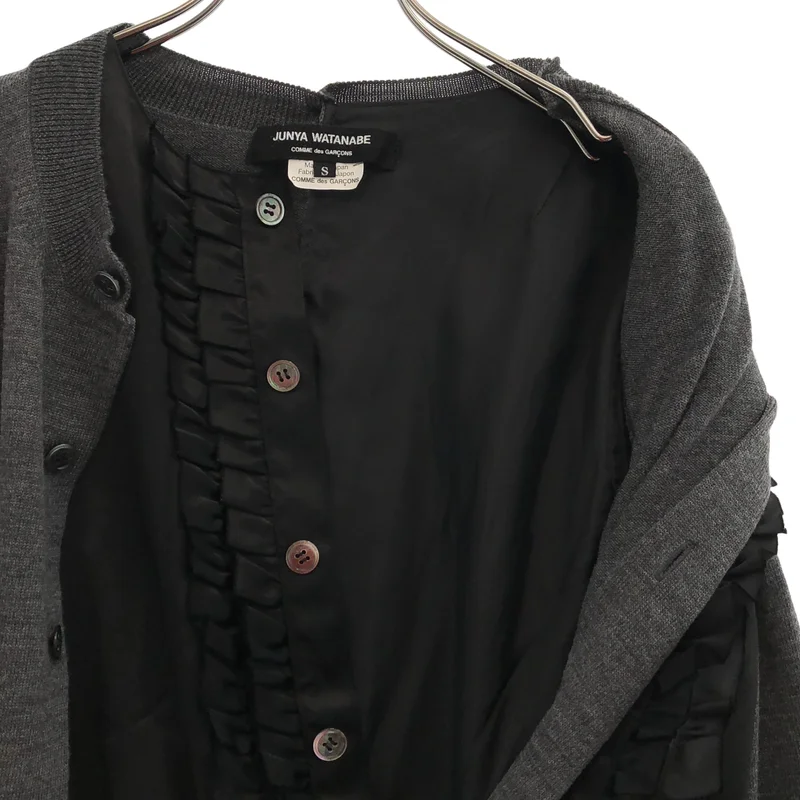 JUNYA WATANABE COMME des GARCONS / ジュンヤワタナベ | 2019AW | 異素材切替 サテン ドッキング ワンピース | S | レディース