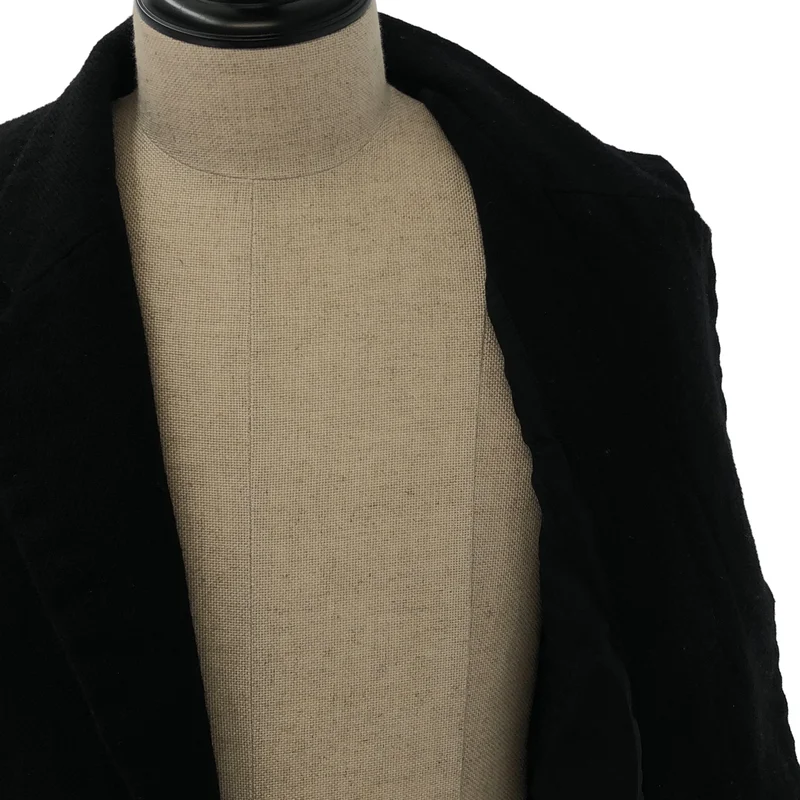 BLACK COMME des GARCONS / ブラックコムデギャルソン | ウール 縮絨 燕尾 ロングジャケット | L | メンズ