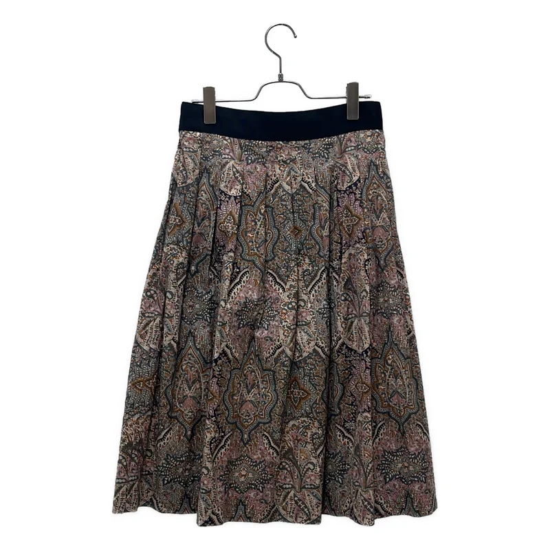 MARGARET HOWELL / マーガレットハウエル | 2024AW | LIBERTY PRINT FABRIC コットン タック ロングスカート | 1 | レディース
