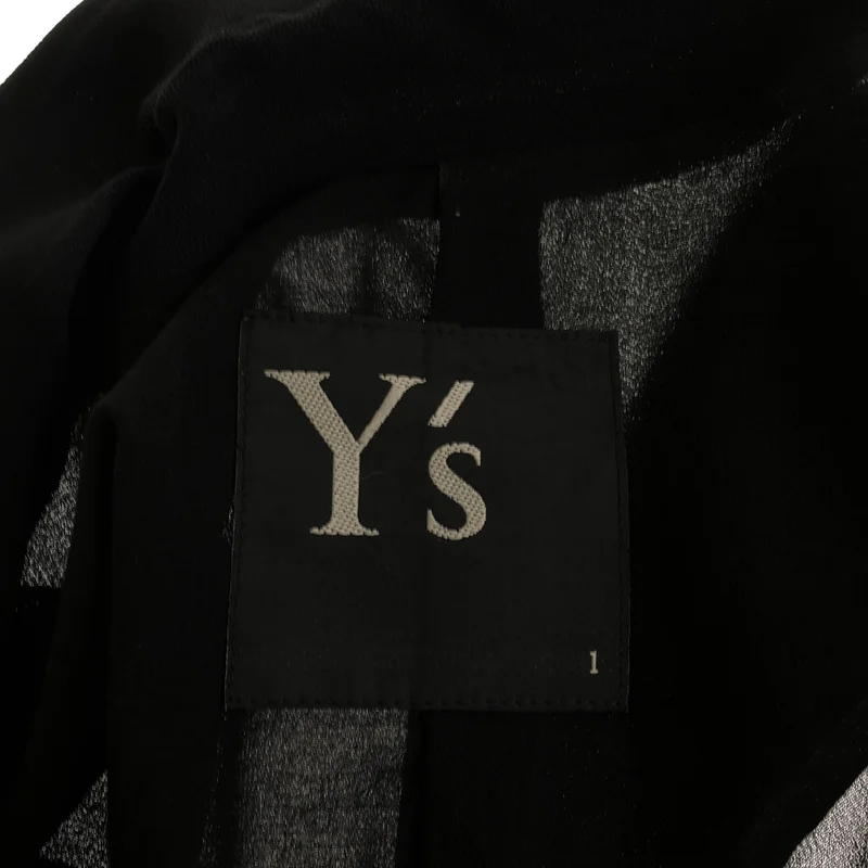 Y's / ワイズヨウジヤマモト | レーヨン 裾切り替え ボタンレス シアーシャツ ジャケット | 1 | レディース