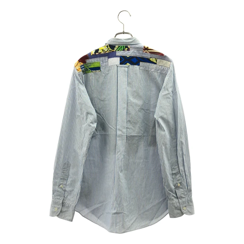 JUNYAWATANABE COMMEdesGARCONS MAN / ジュンヤワタナベマン | 2016SS | コットン ストライプ パッチワークシャツ | S | メンズ