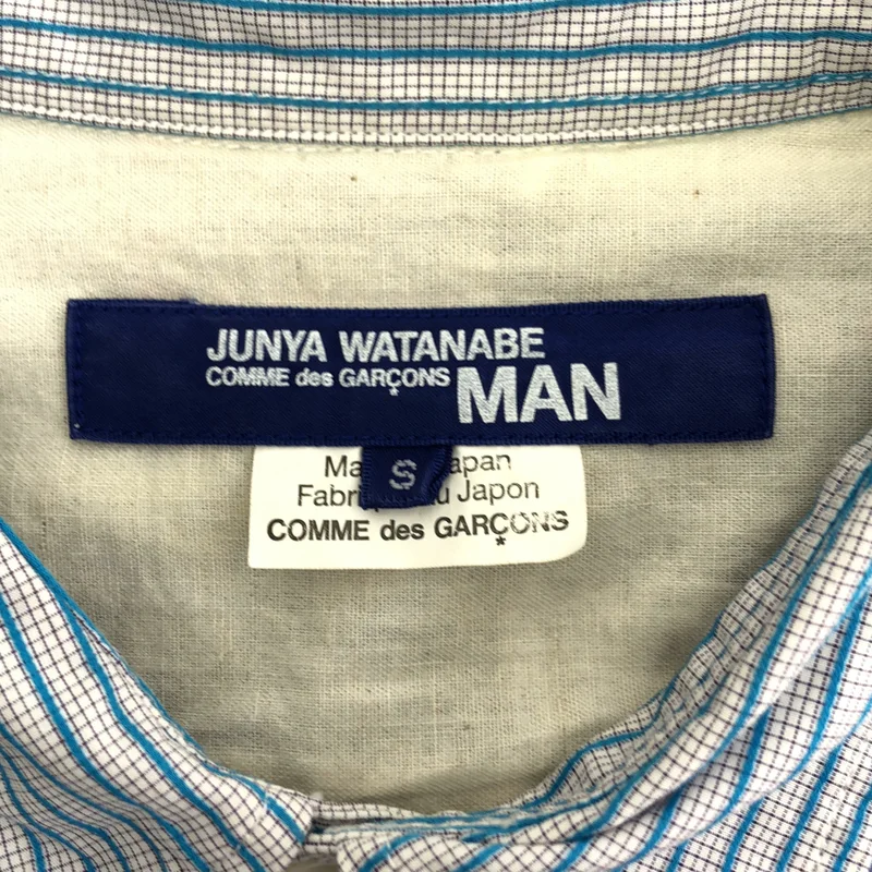 JUNYAWATANABE COMMEdesGARCONS MAN / ジュンヤワタナベマン | 2016SS | コットン ストライプ パッチワークシャツ | S | メンズ