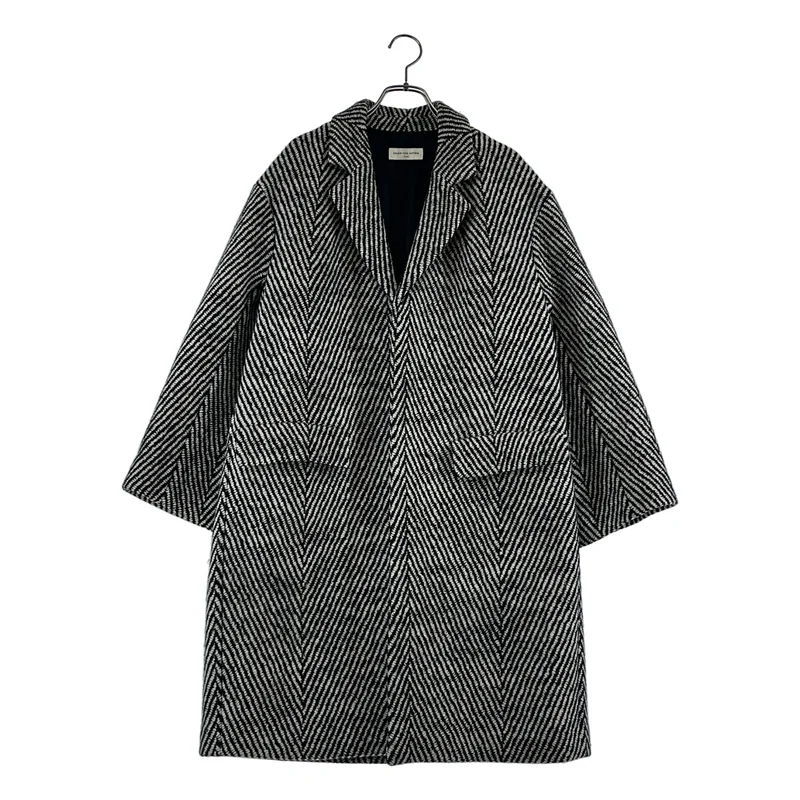 DRIES VAN NOTEN / ドリスヴァンノッテン | ウール ボタンレス チェスターコート | S | レディース
