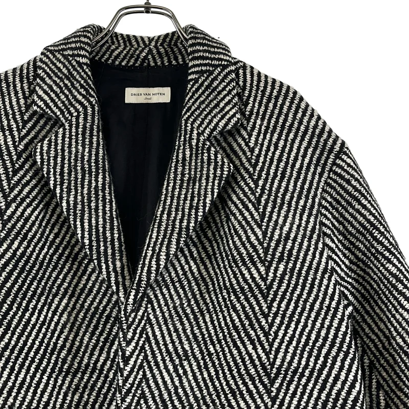 DRIES VAN NOTEN / ドリスヴァンノッテン | ウール ボタンレス チェスターコート | S | レディース