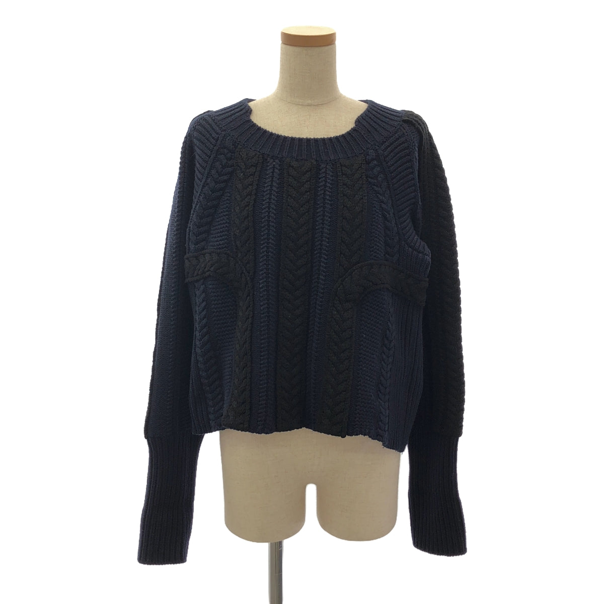 Burberry / バーバリー | Braided Knit ケーブルニット | L | ブラック
