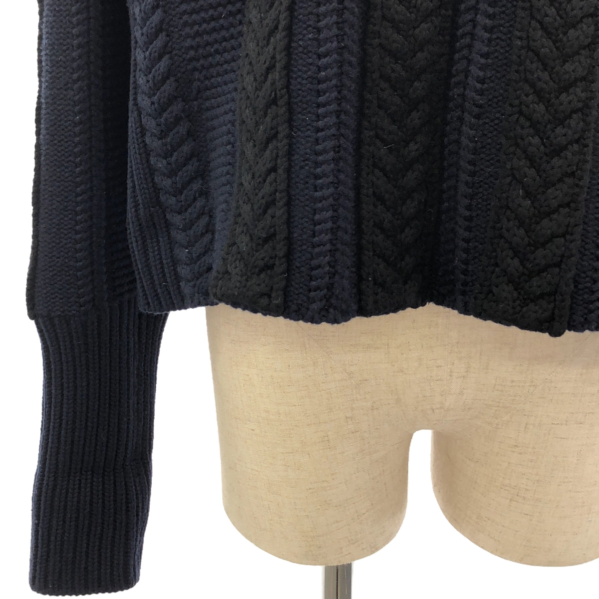 Burberry / バーバリー | Braided Knit ケーブルニット | L | ブラック