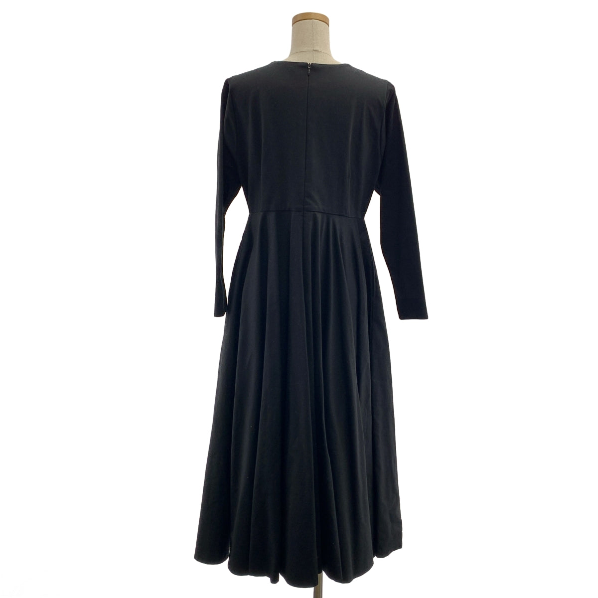 foufou / フーフー | THE DRESS #10 long sleeve black flare onepiece