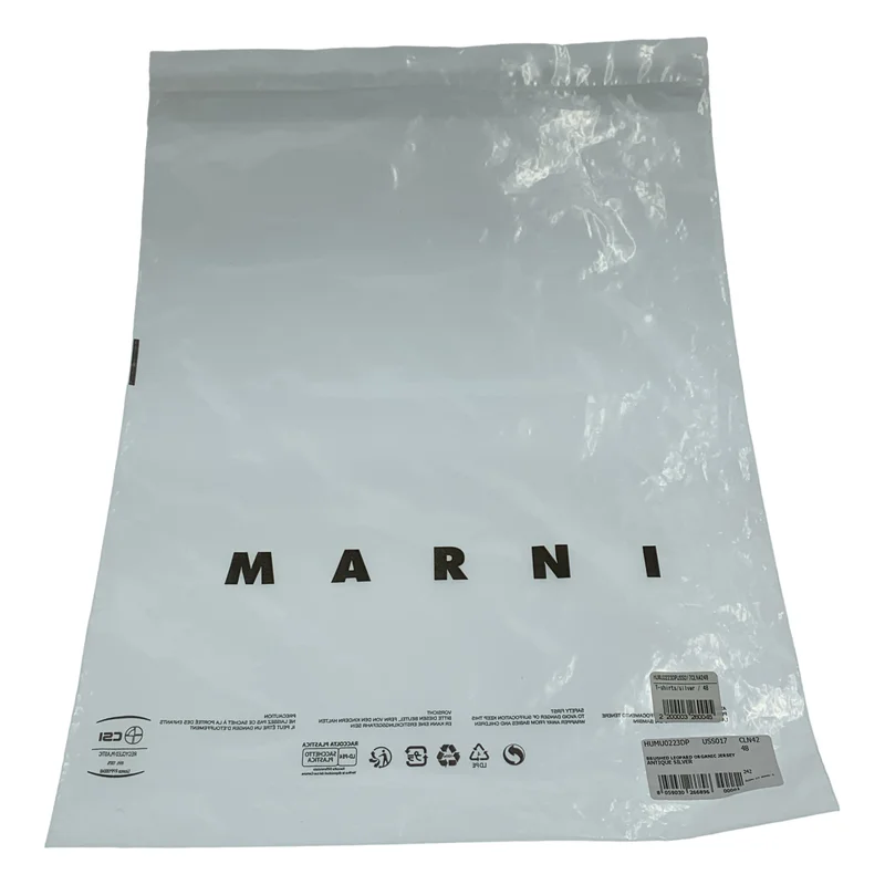 MARNI / マルニ | ブラシストロークプリント モックネック ロゴ Tシャツ | 48 | メンズ