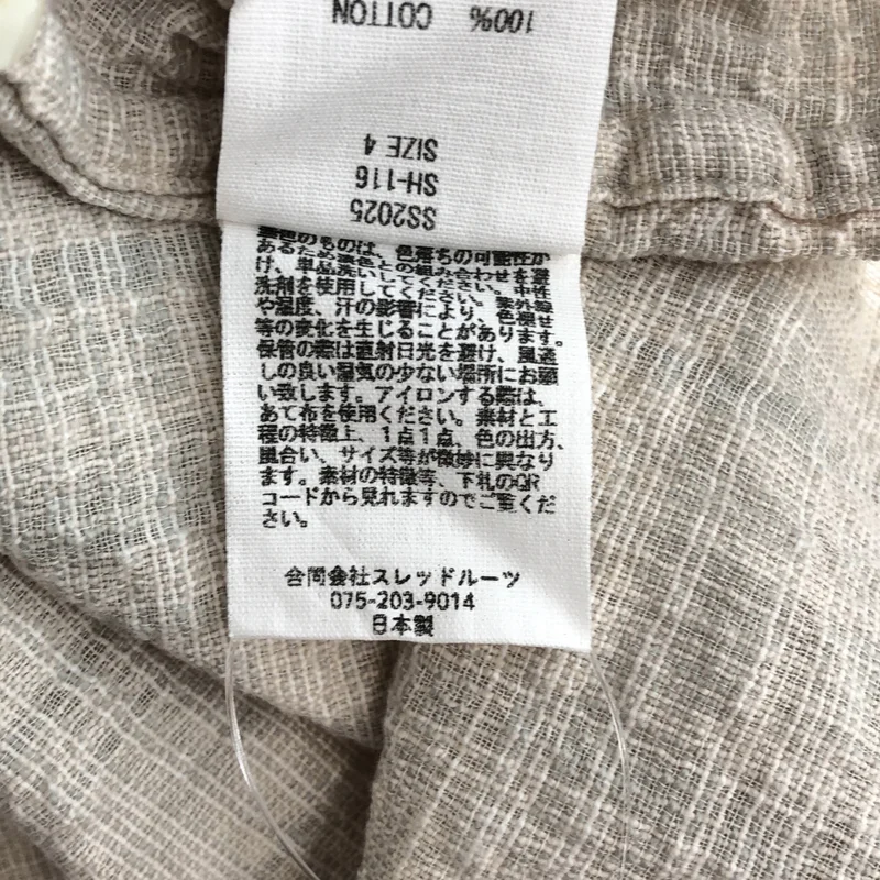 MITTAN / ミッタン | 2025SS | コットン OC多色スラブシャツ | 4 | メンズ