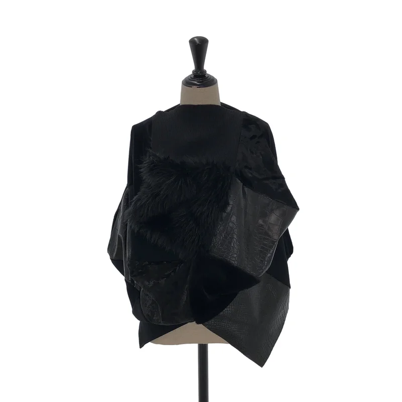 JUNYA WATANABE / ジュンヤワタナベ | 2025AW | パッチワーク 異素材 トップス | M | レディース