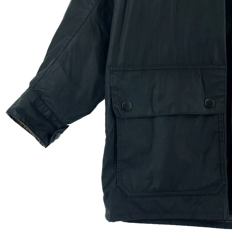 Barbour / バブアー | × MARGARET HOWELL / マーガレットハウエル WAXED COTTON / チンストラップ ワックス オイルド ジャケット / フード着脱可 | 2 | レディース