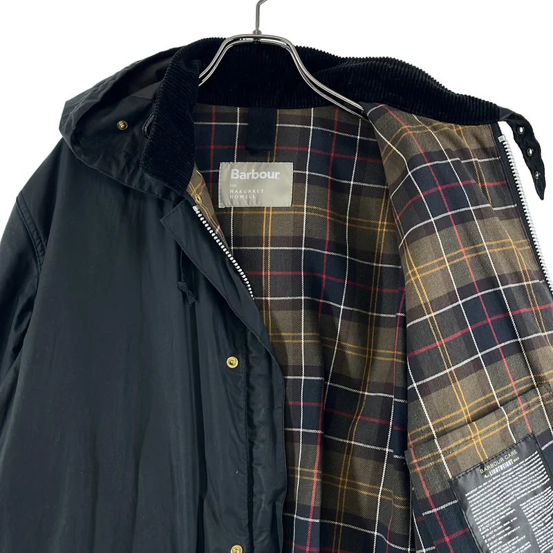 Barbour / バブアー | × MARGARET HOWELL / マーガレットハウエル WAXED COTTON / チンストラップ ワックス オイルド ジャケット / フード着脱可 | 2 | レディース
