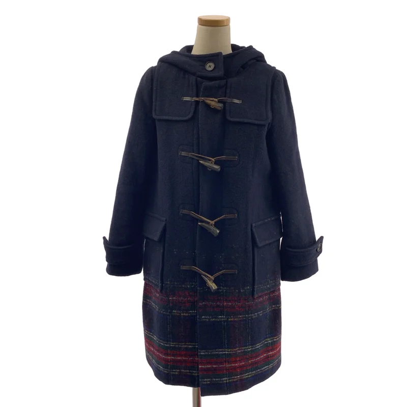 FRED PERRY / フレッドペリー | ウール混 タータンチェック グラデーション ダッフルコート | 8 | レディース