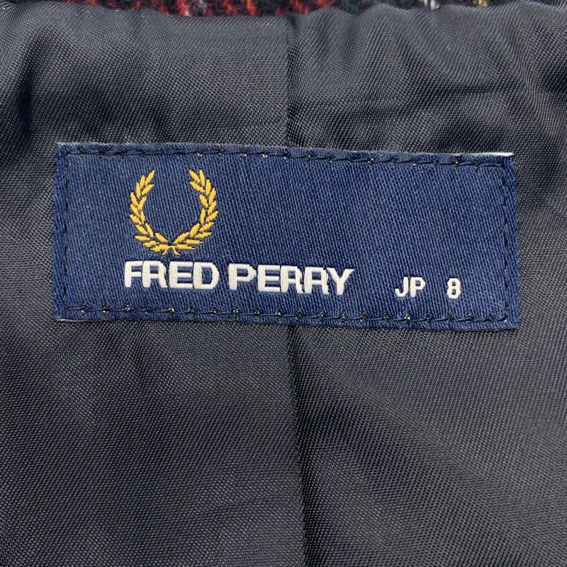 FRED PERRY / フレッドペリー | ウール混 タータンチェック グラデーション ダッフルコート | 8 | レディース