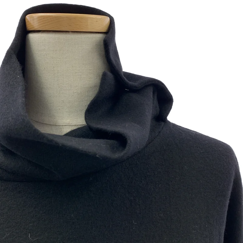 Yohji Yamamoto FEMME / ヨウジヤマモトファム | 2021AW | ウール チェック切り替え ハイネック アシンメトリーワンピース | 2 | レディース
