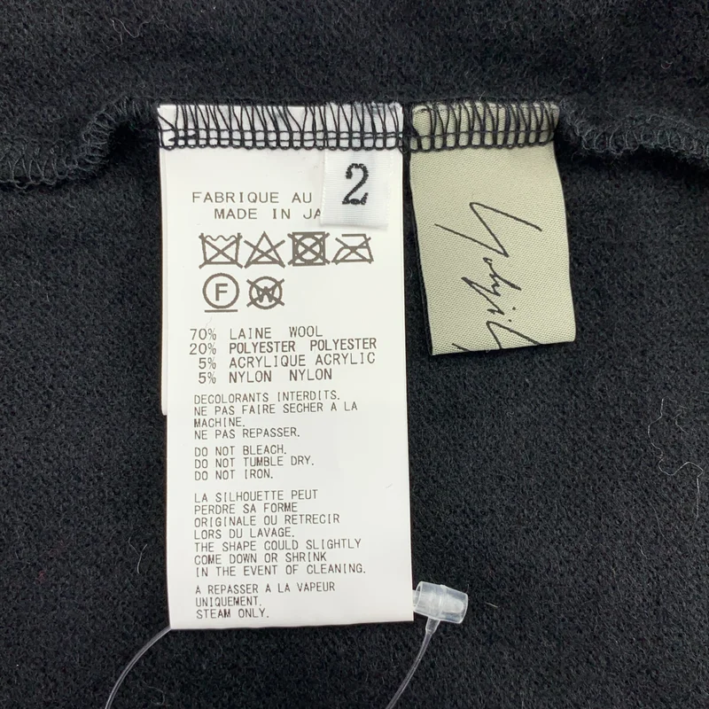 Yohji Yamamoto FEMME / ヨウジヤマモトファム | 2021AW | ウール チェック切り替え ハイネック アシンメトリーワンピース | 2 | レディース