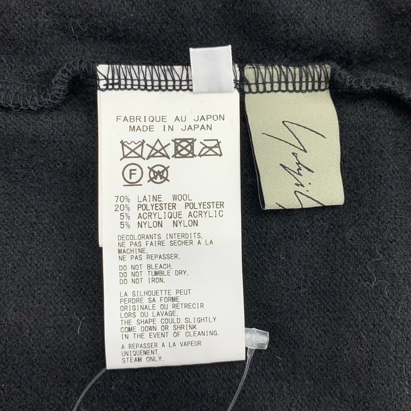 Yohji Yamamoto FEMME / ヨウジヤマモトファム | 2021AW | ウール チェック切り替え ハイネック アシンメトリーワンピース | 2 | レディース