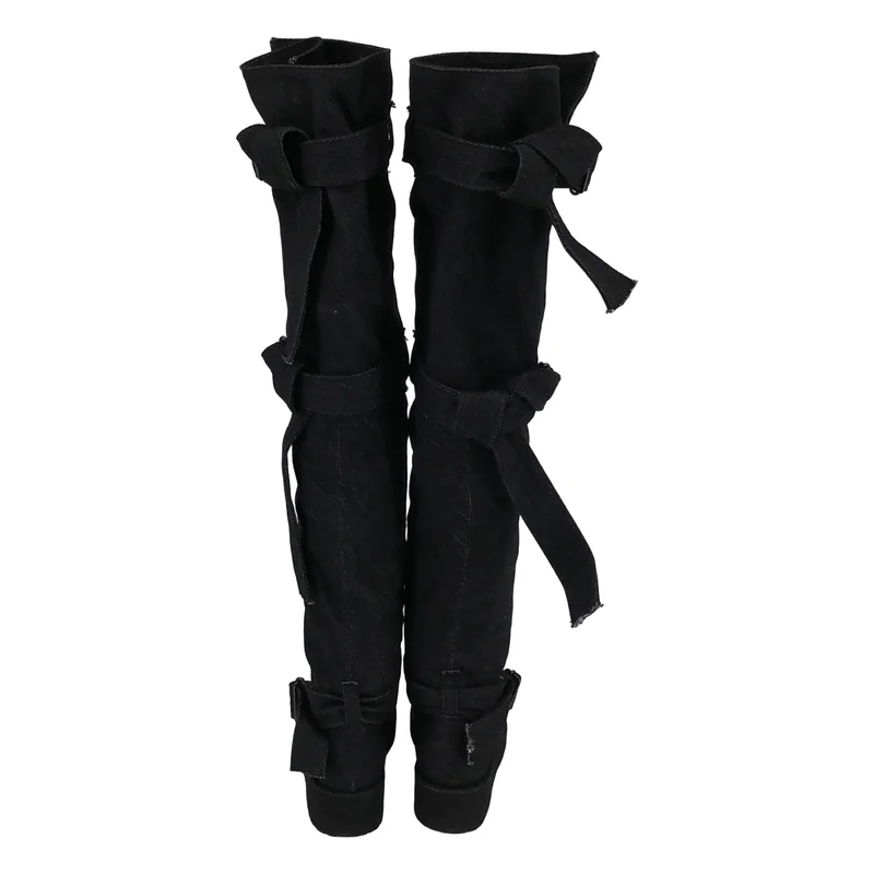 Yohji Yamamoto FEMME / ヨウジヤマモトファム | 2022AW | ストラップ デニム ロングブーツ |