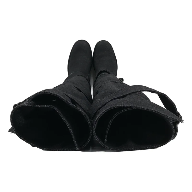 Yohji Yamamoto FEMME / ヨウジヤマモトファム | 2022AW | ストラップ デニム ロングブーツ |
