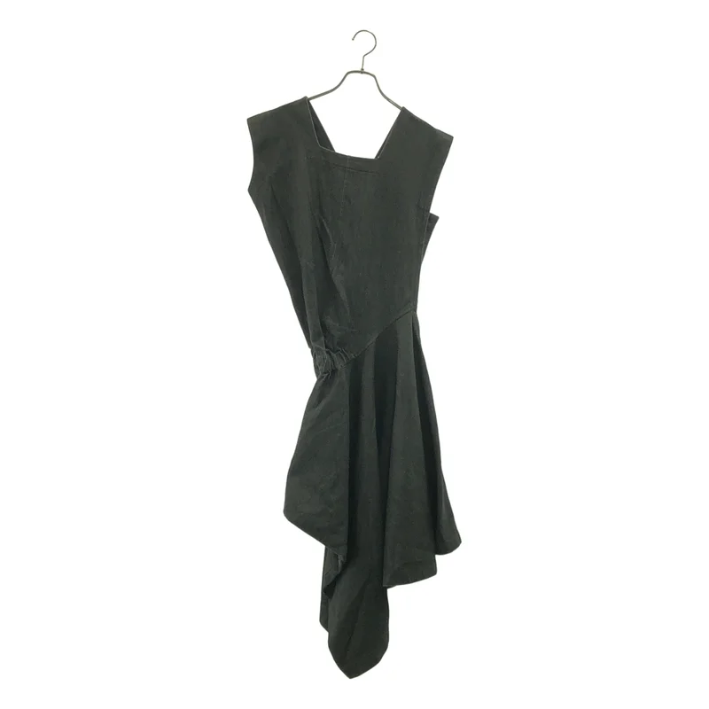 COMME des GARCONS / コムデギャルソン | 1990s | 変形 アシンメトリー スクエアネック ブラックデニム ワンピース 吊りスカート | M | レディース