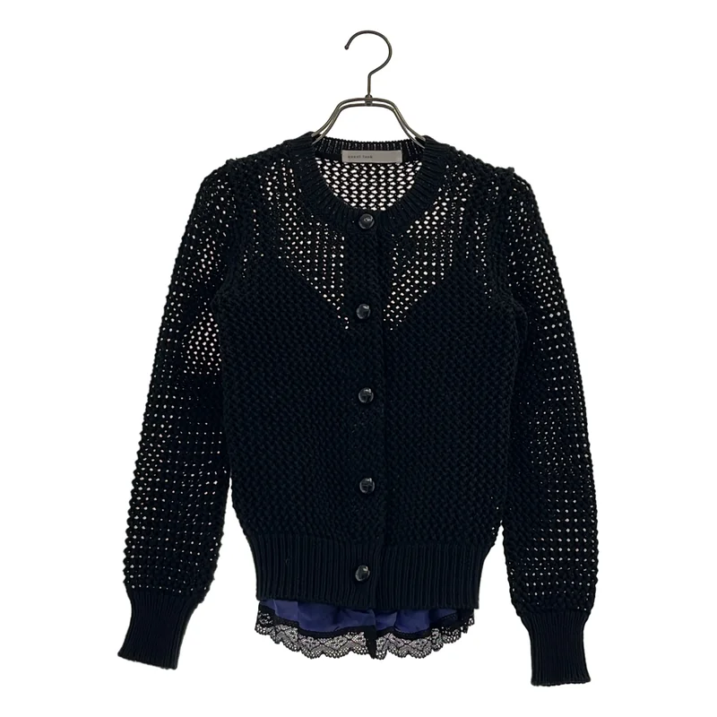 sacai luck / サカイラック | レイヤード レース クルーネックカーディガン | 1 | レディース