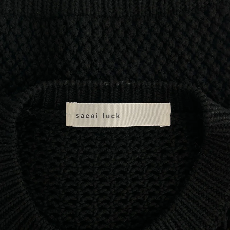 sacai luck / サカイラック | レイヤード レース クルーネックカーディガン | 1 | レディース