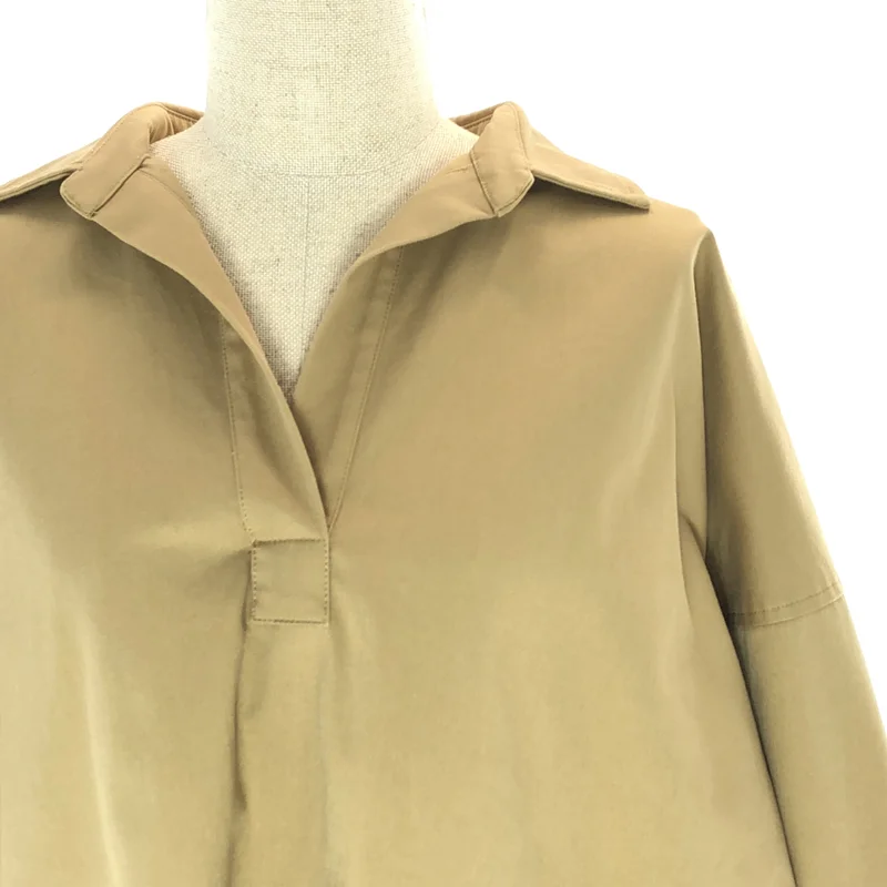 Max Mara / マックスマーラ | 2022SS | CURVONE Dress / コットン バックギャザー スキッパーカラーワンピース | 36 | レディース