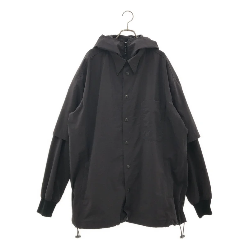 Y's / ワイズヨウジヤマモト | 2022SS | GENDER NEUTRAL / NYLON RAYON POLYESTER TUSSAH STRETCH DOUBLE LAYER HOODED BLOUSON / タッサーストレッチ ダブルレイヤー フーデッドブルゾン | 3 | レディース