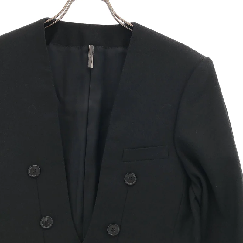 Dior homme / ディオールオム | 2006AW | ウール ノーカラー ダブル ジャケット | 44 | メンズ