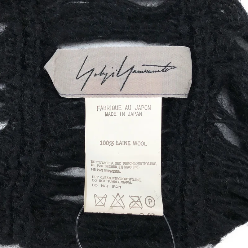Yohji Yamamoto FEMME / ヨウジヤマモトファム | ウール マフラー ストール FU-L07-942 |