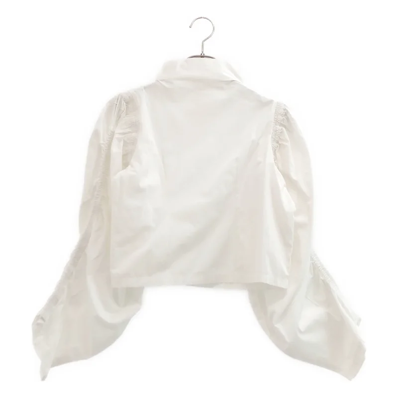 SEEALL / シーオール | GATHER SLEEVE TOP / コットン ギャザースリーブトップ | 38 | レディース