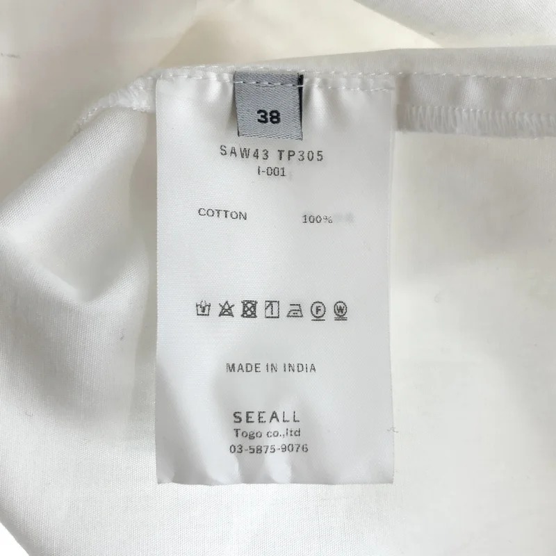 SEEALL / シーオール | GATHER SLEEVE TOP / コットン ギャザースリーブトップ | 38 | レディース