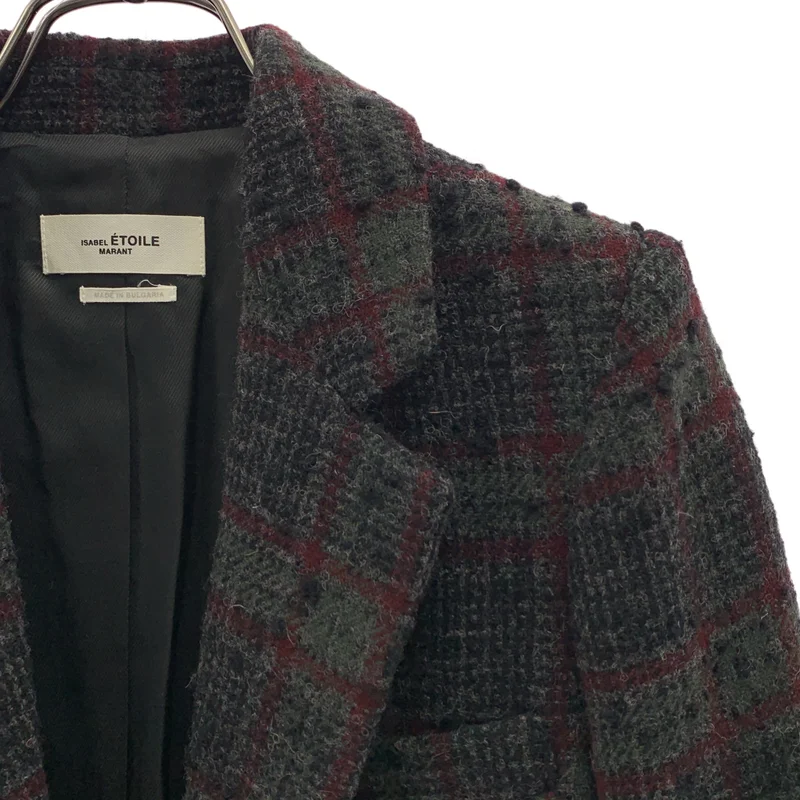 ISABEL MARANT ETOILE / イザベルマランエトワール | ウール混 チェック テーラードジャケット | 34 | レディース