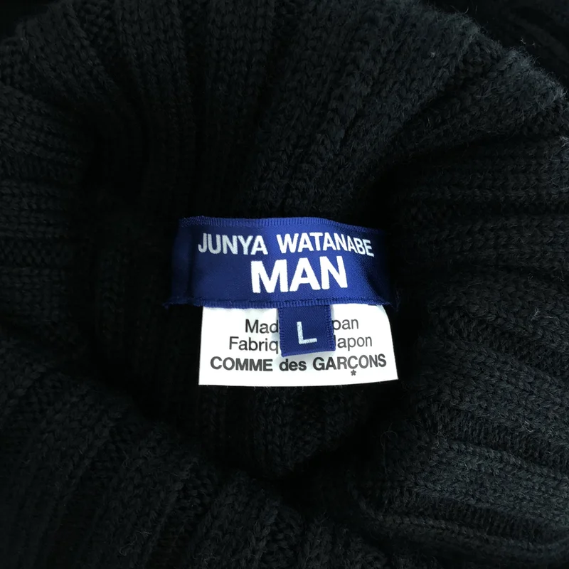 JUNYA WATANABE MAN / ジュンヤワタナベマン | 2024AW | ダメージ加工 リブ タートルネック ニット | L | メンズ