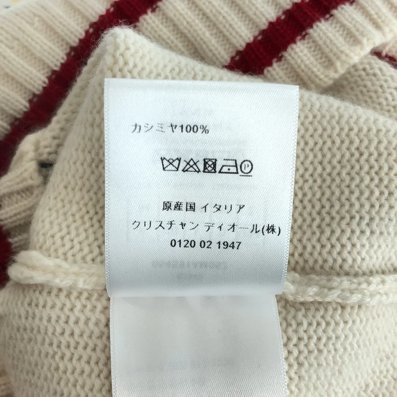 Christian Dior / クリスチャンディオール | 2020AW | カシミヤ I LOVE YOU 刺しゅう Vネックニット | 34 | レディース