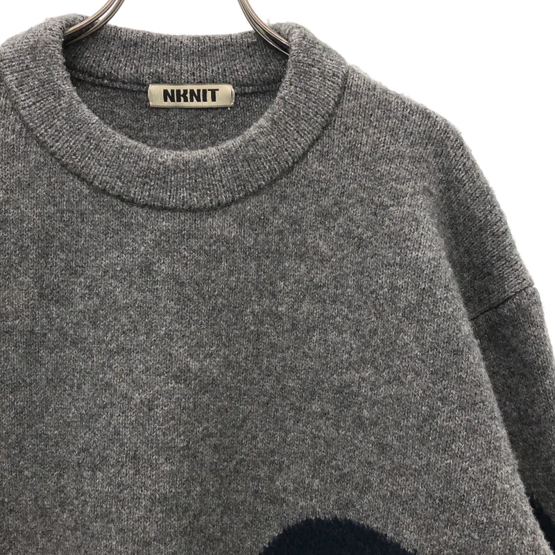 NKNIT / ンニット | 2023AW | pattern knit / ウール ハート クルーネック ニット セーター |