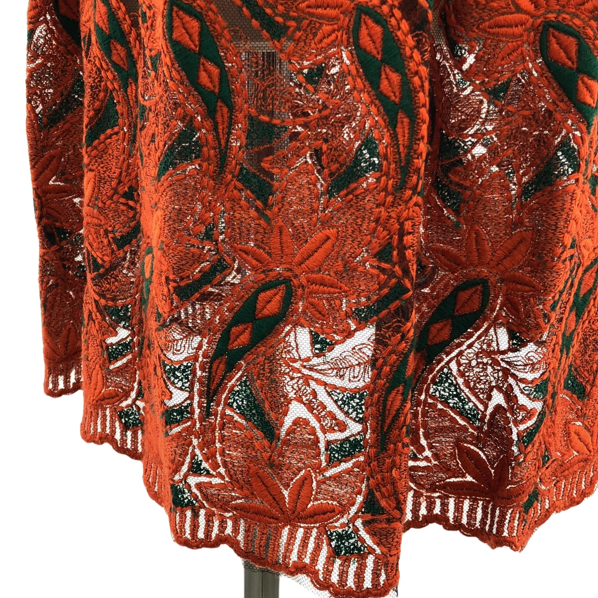 JUNYA WATANABE COMME des GARCONS / ジュンヤワタナベ | 2012SS | 変形 アシンメトリー エンブロイダリー ドレス ワンピース | XS | レディース