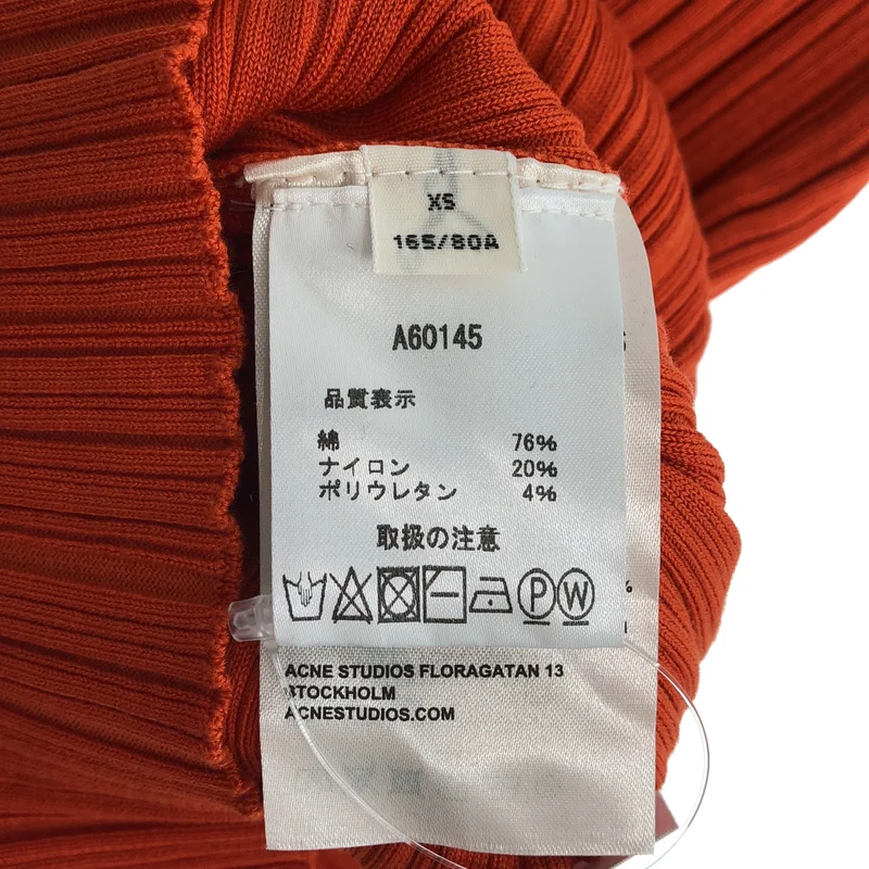 Acne Studios / アクネストゥディオズ | コットン混 リブ ハイネックカットソー | XS | レディース