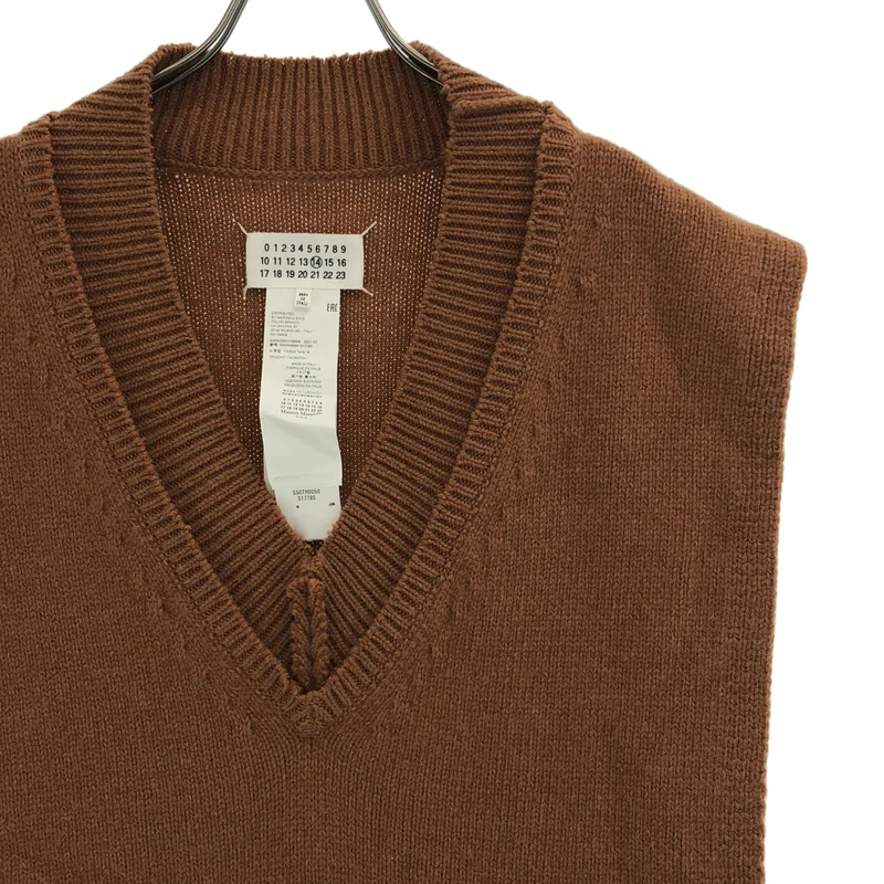Maison Margiela / メゾンマルジェラ | 2021AW | ウール Vネック タバード ニットベスト | M | メンズ