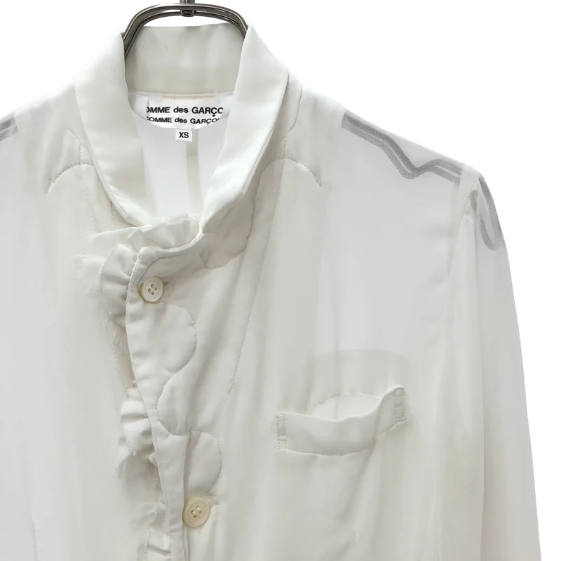 COMME des GARCONS COMME des GARCONS / コムコム | 2014SS | チュール フリル装飾 テーラードジャケット | XS | レディース