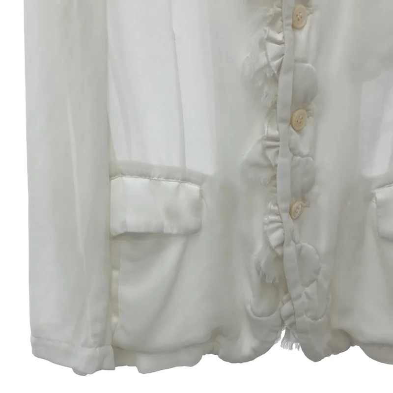 COMME des GARCONS COMME des GARCONS / コムコム | 2014SS | チュール フリル装飾 テーラードジャケット | XS | レディース