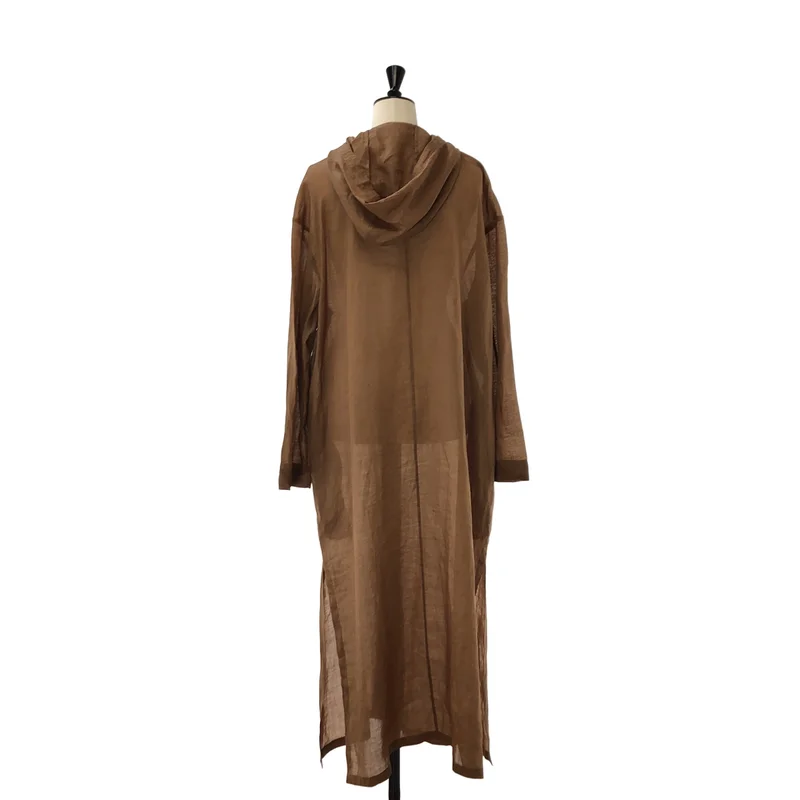 MAX MARA STUDIO / マックスマーラステュディオ | リネン フーデッド シースルーコート | 44 | レディース