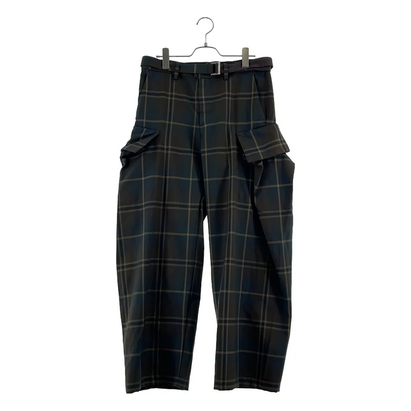 sacai / サカイ | 2025AW | Plaid Pants / チェック ベルテッド カーゴ パンツ | 1 | メンズ