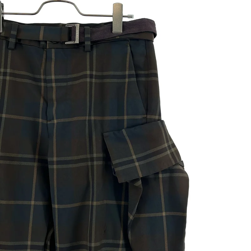 sacai / サカイ | 2025AW | Plaid Pants / チェック ベルテッド カーゴ パンツ | 1 | メンズ