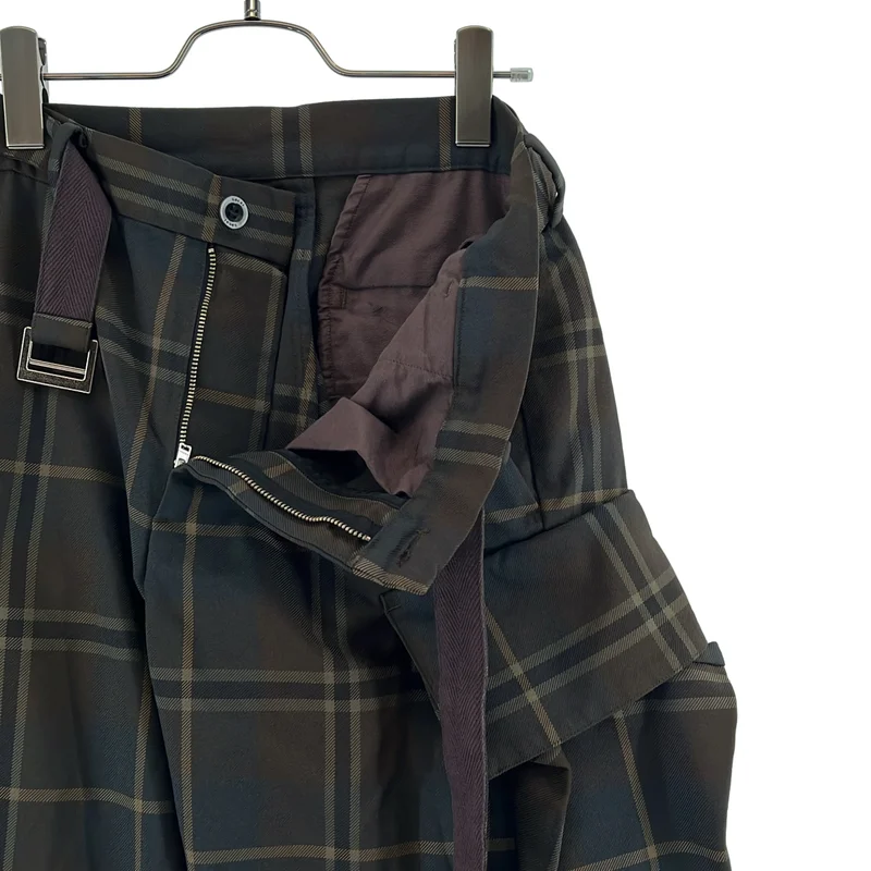 sacai / サカイ | 2025AW | Plaid Pants / チェック ベルテッド カーゴ パンツ | 1 | メンズ