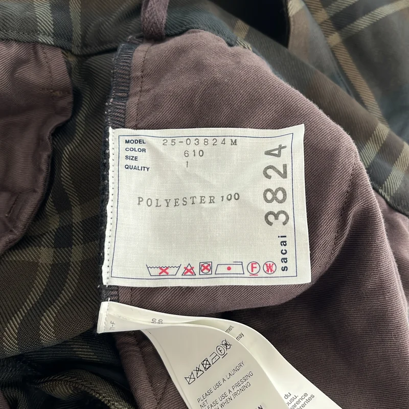 sacai / サカイ | 2025AW | Plaid Pants / チェック ベルテッド カーゴ パンツ | 1 | メンズ