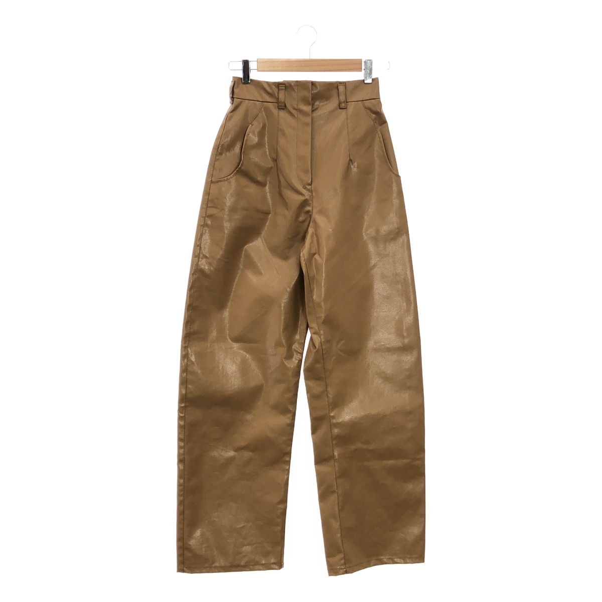 Mame Kurogouchi / マメクロゴウチ | 2024SS | Coated Cotton Gabardine Wide Trousers ギャバジン パンツ | 1 | レディース