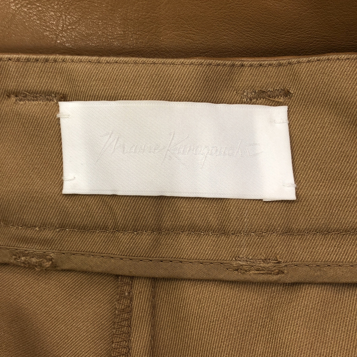 Mame Kurogouchi / マメクロゴウチ | 2024SS | Coated Cotton Gabardine Wide Trousers ギャバジン パンツ | 1 | レディース