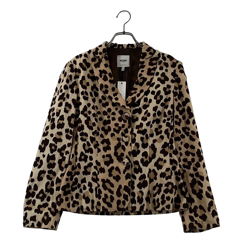 MOSCHINO / モスキーノ | レオパード シングルブレスト ジャケット | 40 | レディース