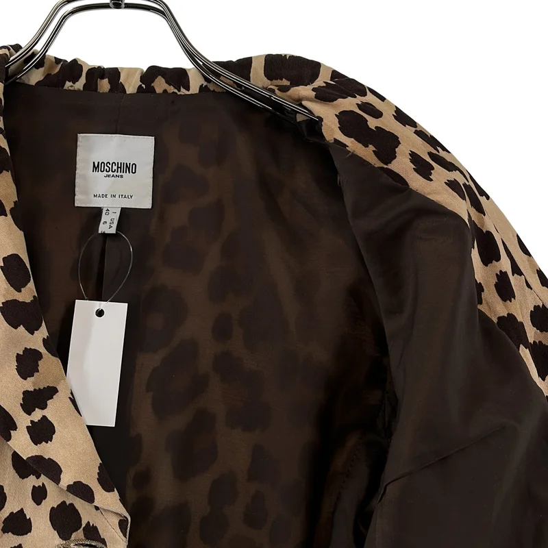 MOSCHINO / モスキーノ | レオパード シングルブレスト ジャケット | 40 | レディース